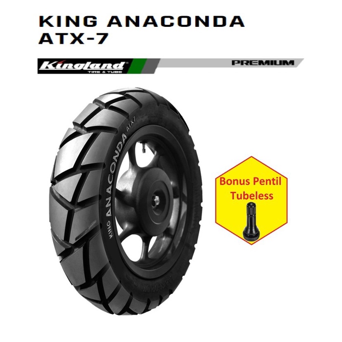 Ban Tubles 110 90 12 KINGLAND KING ANACONDA ATX 7 Ring 12 Tubeless ORIGINAL