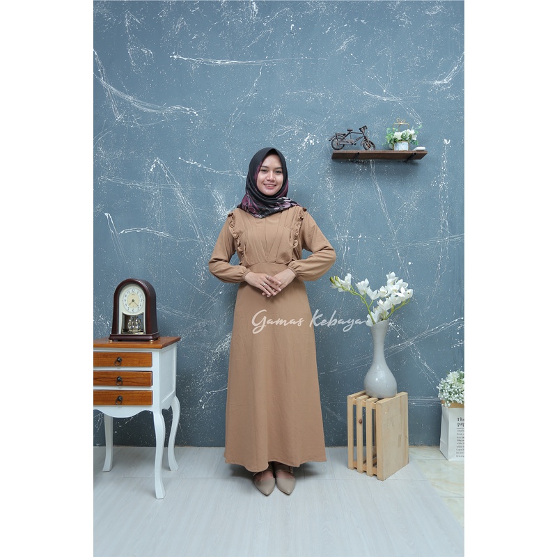 GAMIS VEREN CRINCLE AIRFLOW / DRESS WANITA CANTIK