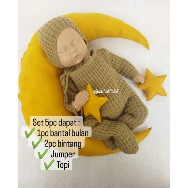 bantal bulan bintang bantal bulan sabit bayi bantal bulan sabit Newborn bantal properti foto newborn