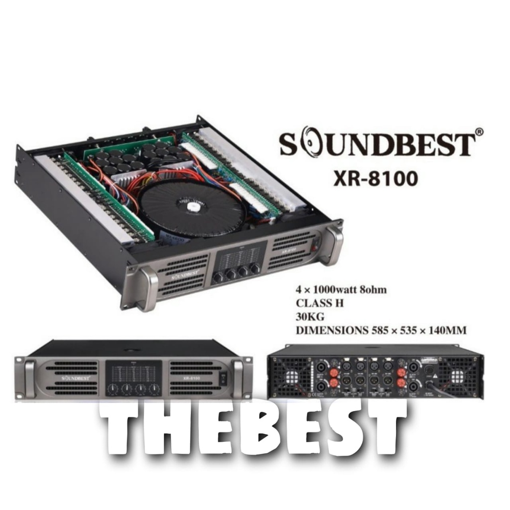 Power Soundbest XR 8100 Original Amplifier 4 Channel Class H
