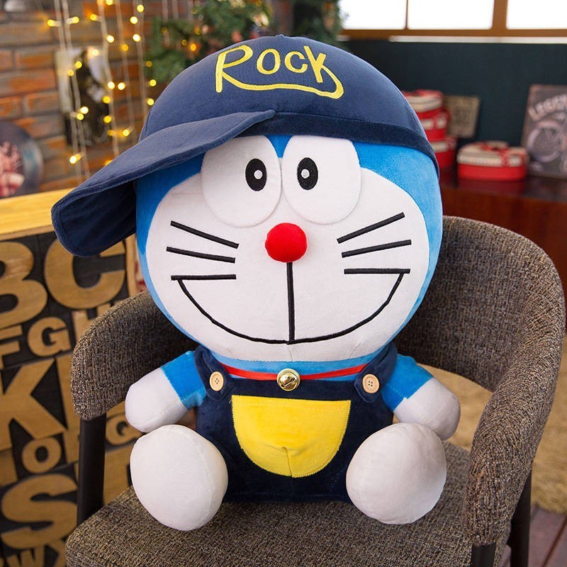 Boneka Doraemon Topi Import Ukuran 30 cm Lucu dan Imut