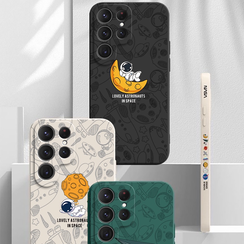 Case Samsung Galaxy S23/S23 Plus/S23 ULTRA Motif Nasa Side Printing Silikon Soft Casing Handphone