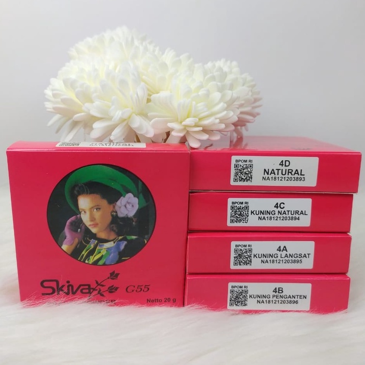 ❤ MEMEY ❤ SKIVA Beauty Powder G55 | Compact Powder | Bedak Dus Pink