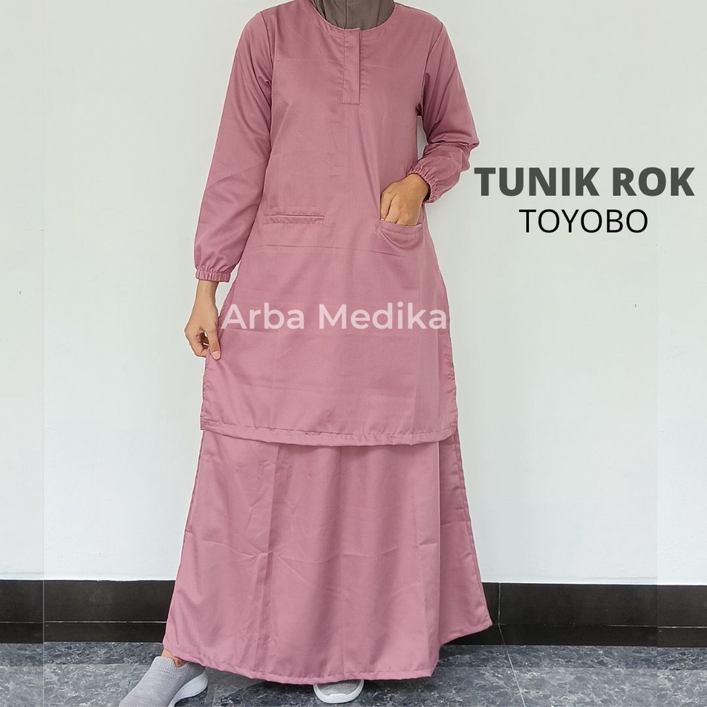 Baju OK TUNIK ROK Lengan panjang karet