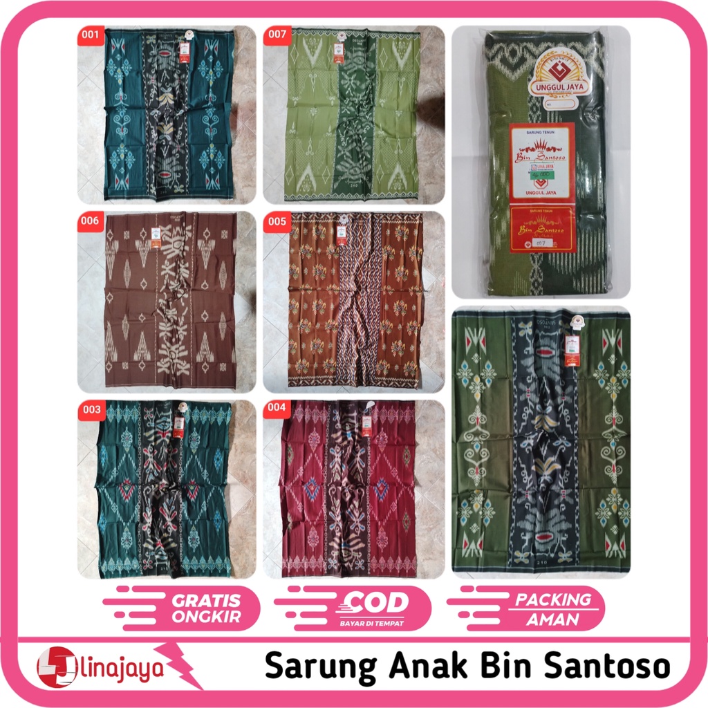 Sarung Anak Bin Santoso Al-Maidah Usia 10 11 12 Tahun atau Kelas 4 5 6 SD