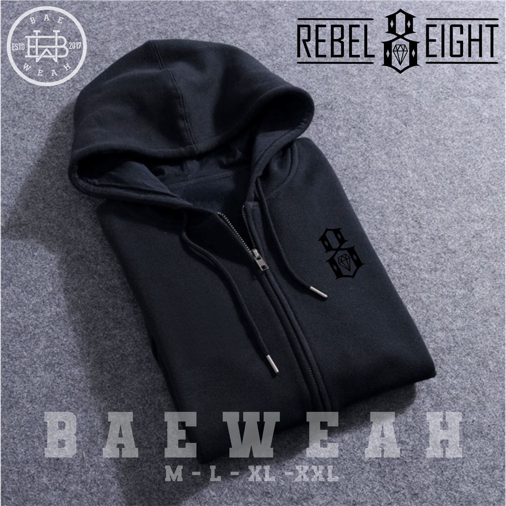 SWEATER REBEL EIGHT PRIA FASHION HOODIE PRIA SWEATER HOODIE Ziper