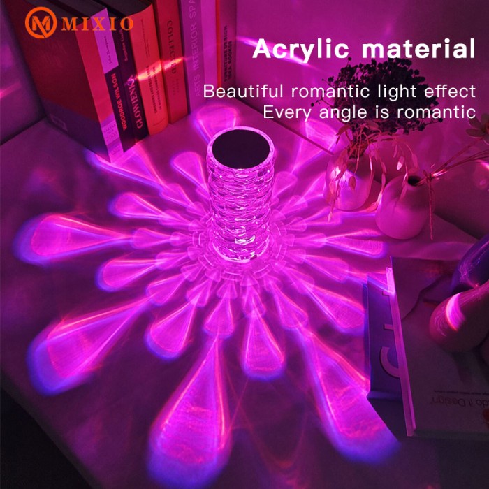 MIXIO X1 Lampu meja led crystal Diamond table lamp 16 colour light RGB