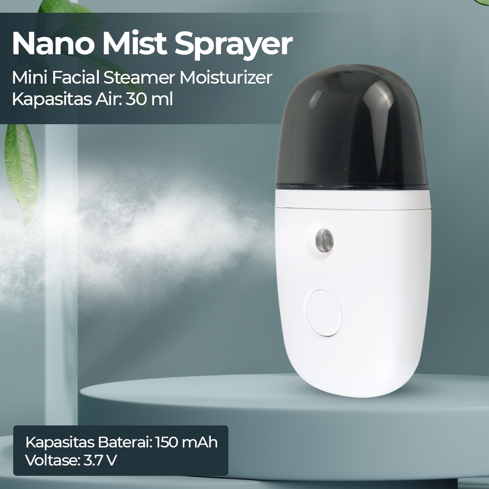 Nano Mist Sprayer Mini Facial Steamer Moisturizer 30ML - CN-20 - White