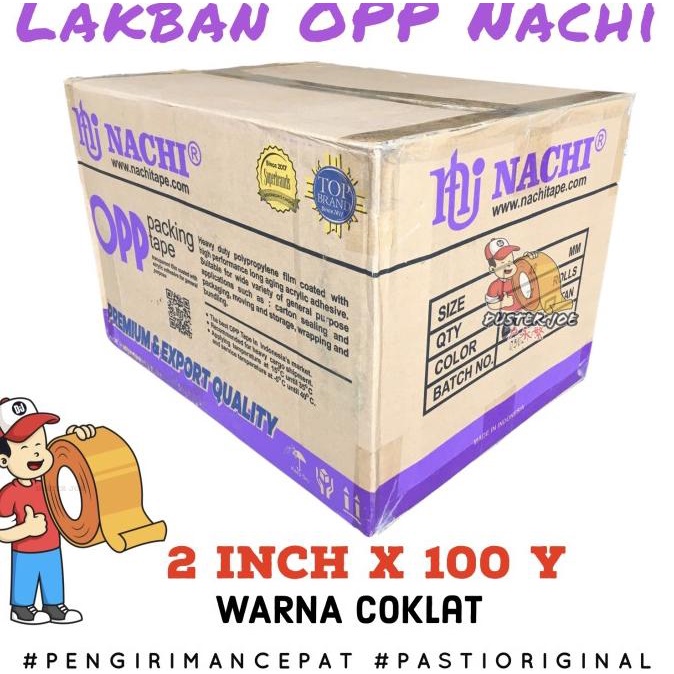 

[CABANG] Lakban Nachi Coklat 2 inch x 100 Y Per Dus BRG BARU