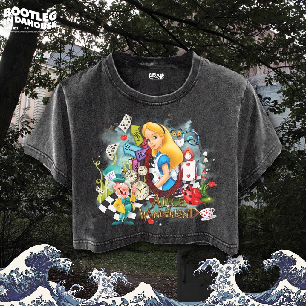 Crop Top ALICE IN WONDERLAND Oversize Washing