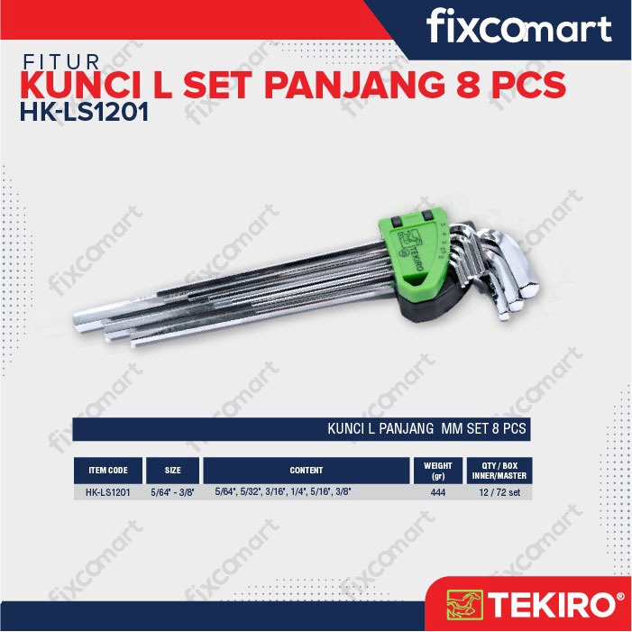 Tekiro Hex Key Sets / Kunci L Set Pendek / Panjang / Torx Bintang Stubby