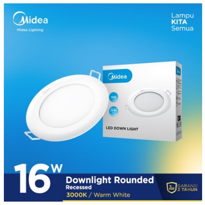 Midea Led Down Light 16 Watt 3000K