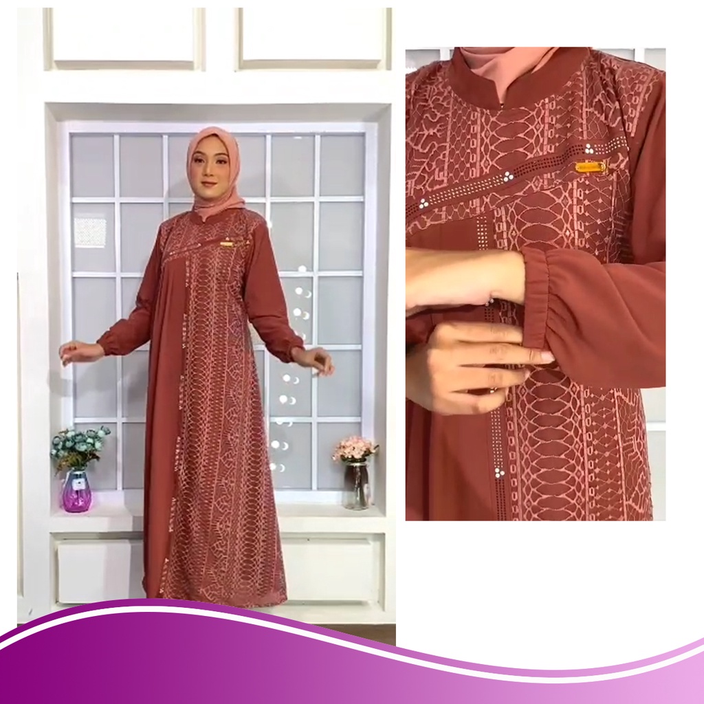 Shakira Dress Gamis Lebaran dan kondangan Fashion Muslim Wanita Terbaru By Mugfa LD 110 BY Mugfa