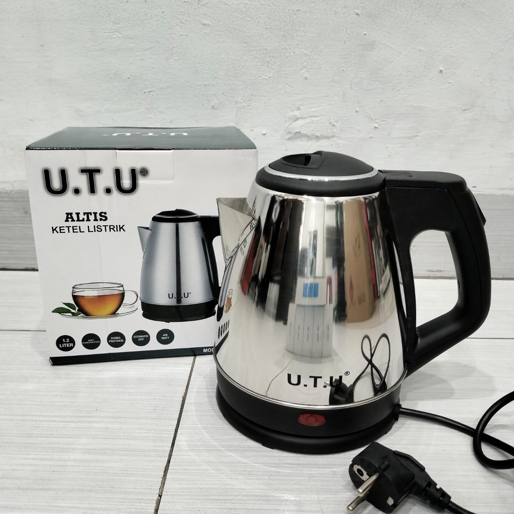Teko Listrik UTU ALTIS 1.2 Liter Electric Kettle Pemanas Ceret Air