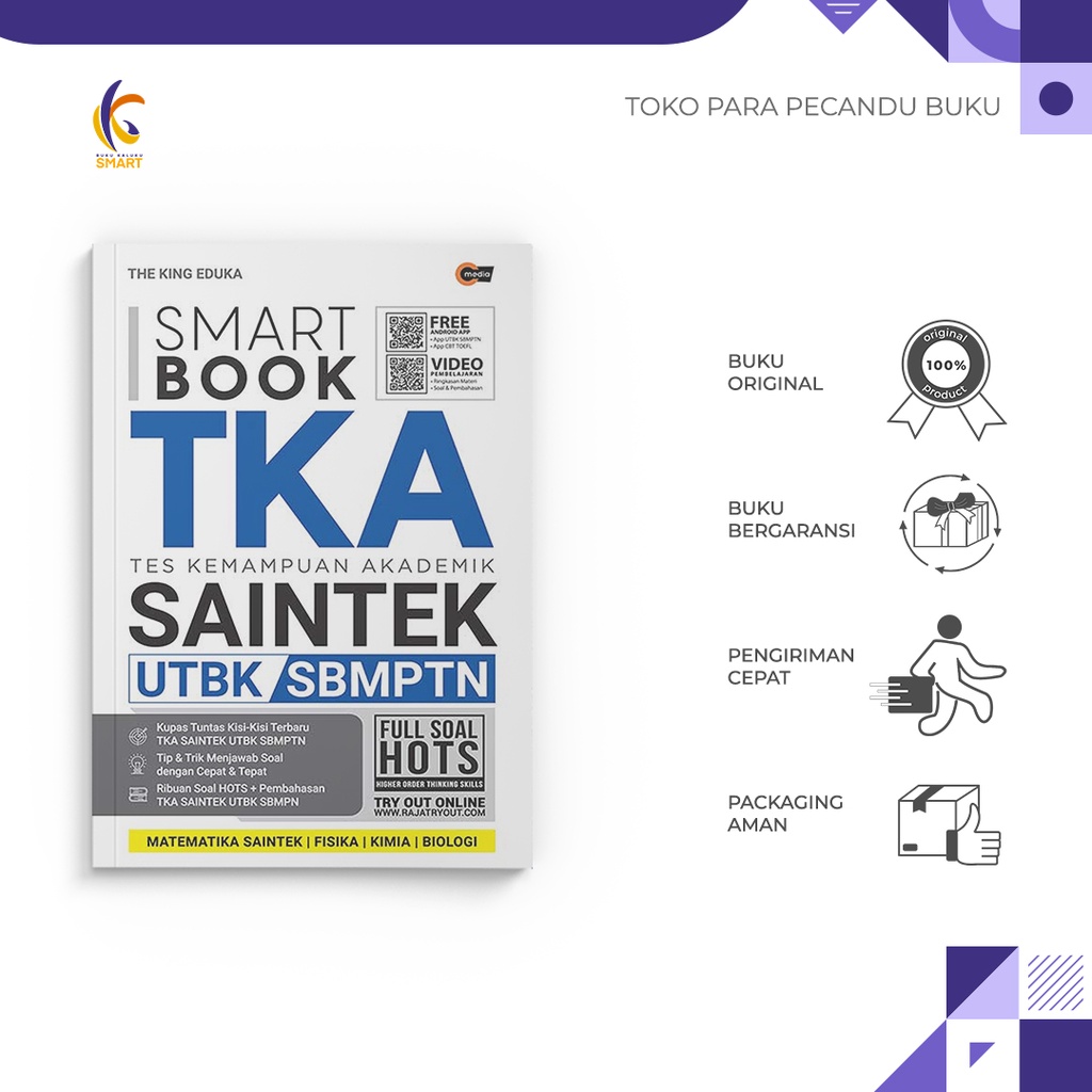 BUKU REFERENSI - SMART BOOK TKA SAINTEK UTBK SBMPTN - CMEDIA - THE KING EDUKA