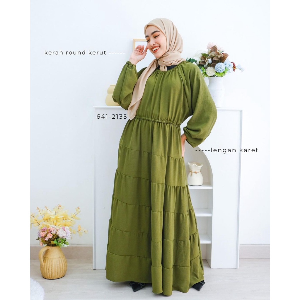 HURIA DRESS GAMIS CEY CRINKLE AIRFLOW