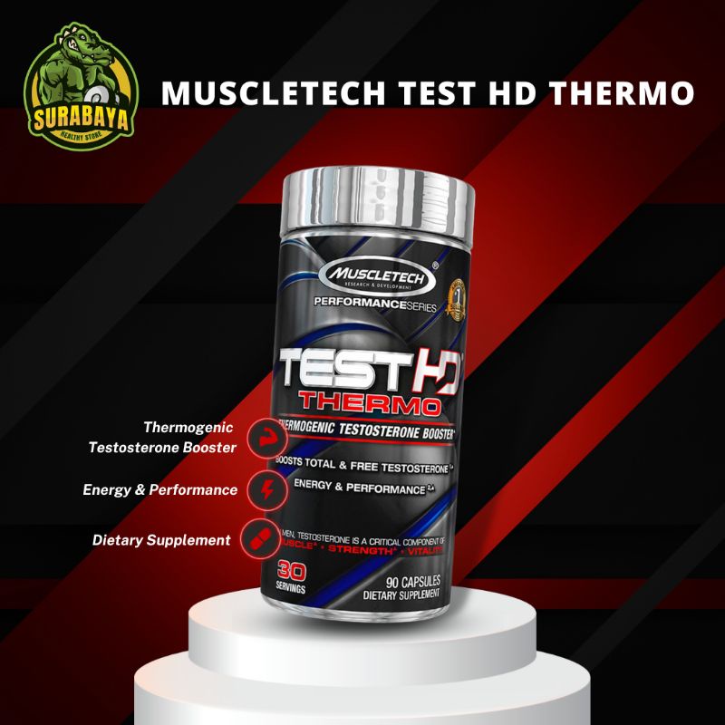 Muscletech Test HD Thermo 90 Capsules Testosteron Booster Plus Fat Burner