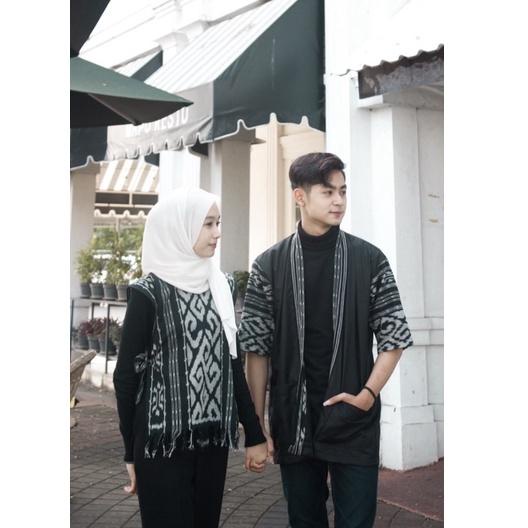 UGA.09Ma23q ▫ COUPLE TENUN TORA VEST TENUN IKAT ASLI OUTER SONGKET BATIK KAMPUS CARDIGAN TENUN KIMON