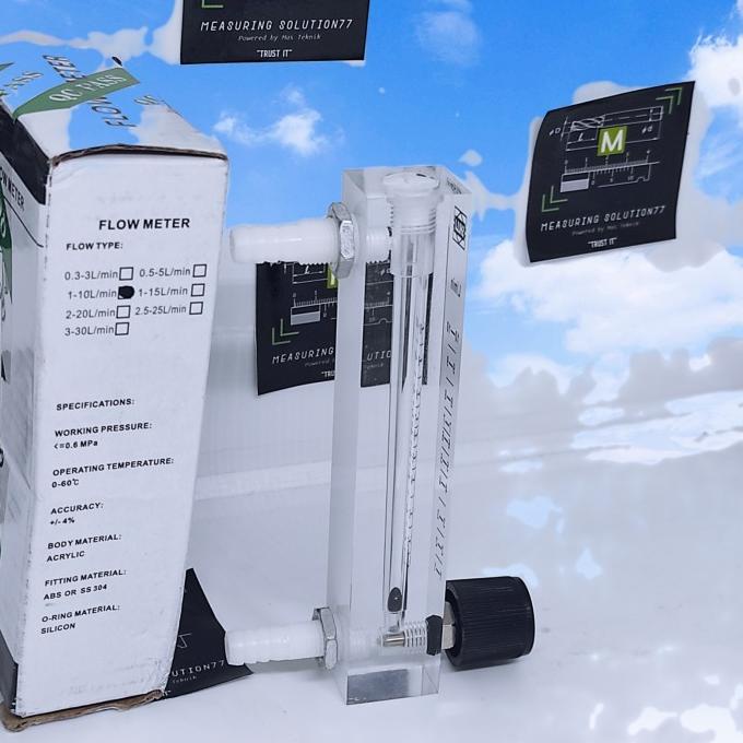 Rotameter Flow Meter Udara Oksigen 0-10 Lpm Flowmeter Rota Meter