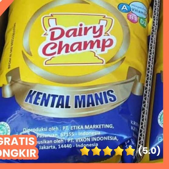 

♦ Susu kental manis dairy champ kemasan pouch 2,5 kg ℮