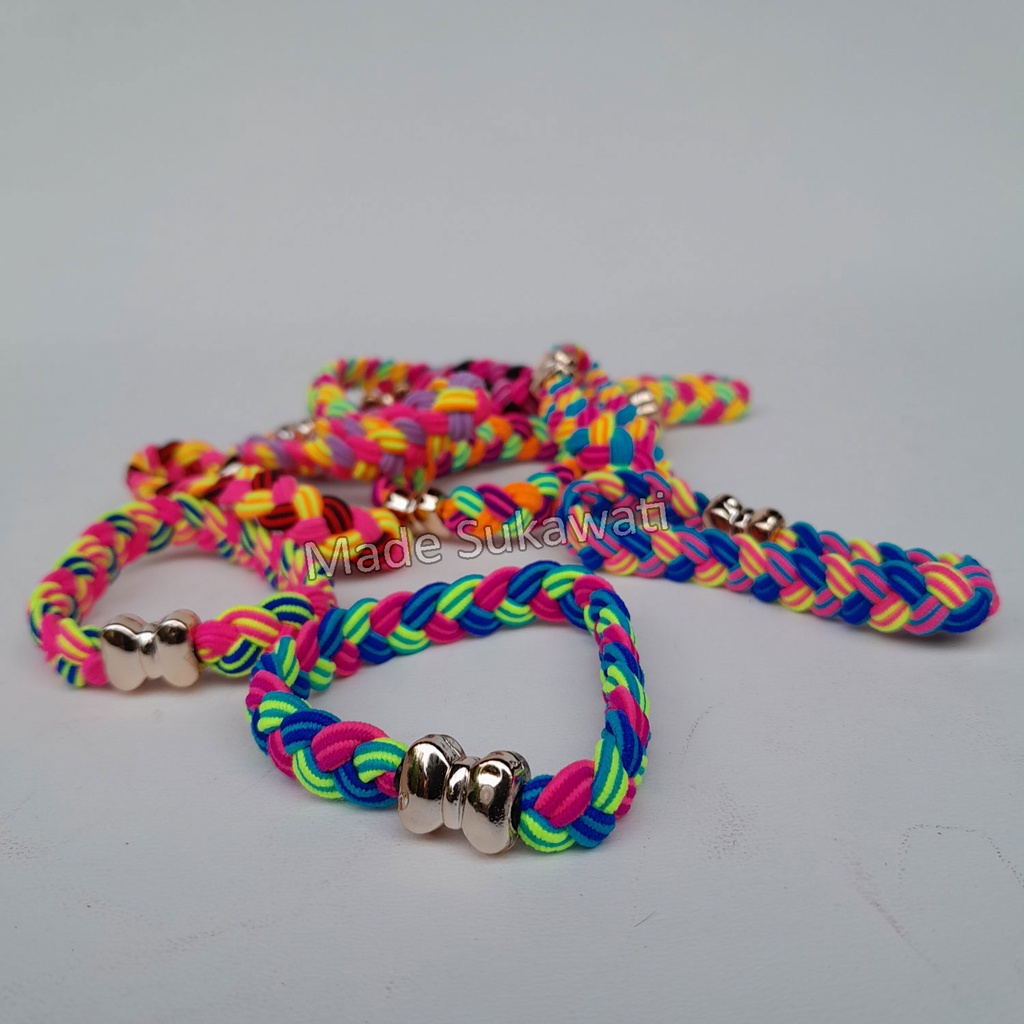 Gelang Rainbow tali karet