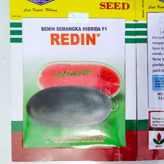 ► Benih semangka inul hibrida REDIN F1 20 gram semangka kulit hitam berbiji dari kapal terbang 20gr 