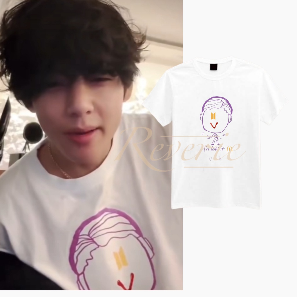 KAOS BAJU TAEHYUNG V BTS X MCD ART CREATION BT21 TSHIRT JUNGKOOK JIMIN RM JHOPE SUGA JIN ARMY BANGTA