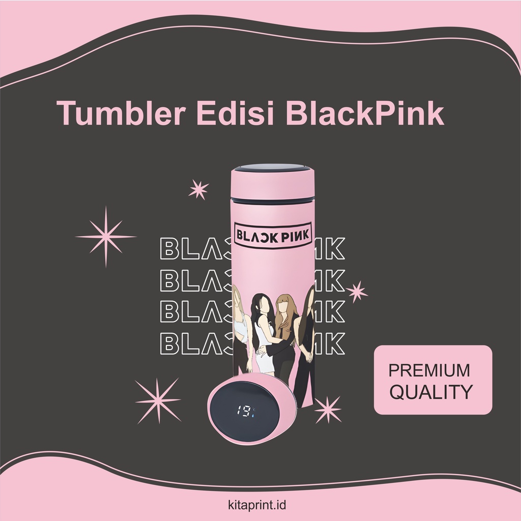 Tumbler Led BlackPink Custom Print BlackPink Termos Suhu Edisi BlackPink Kitaprint