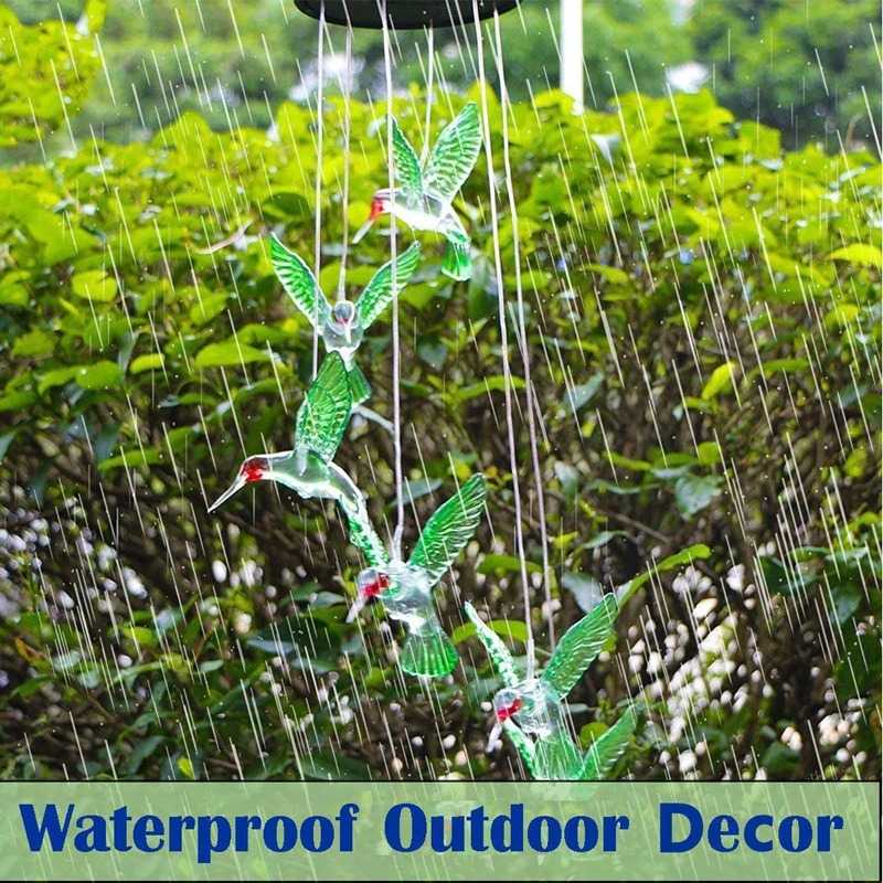 (BISA COD) FTIHSHP Hansoland Lampu Gantung Hias Outdoor Solar Power Waterproof Wind Chime - HOL1895