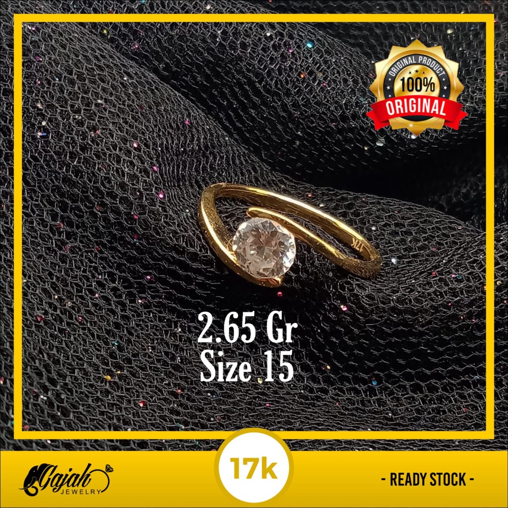 Cincin Emas 17K - 2.65 Gr Kadar 750 - 4408