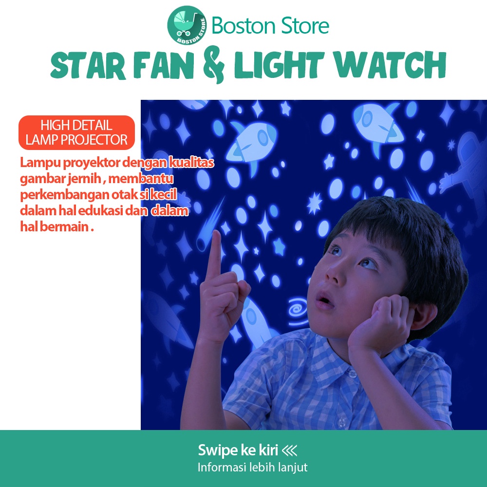 Bostonstore Kipas Angin Portable Gelang Fan Projector Listrik Kipas Mini Anak Anak / Kipas Angin Mini Bentuk Jam Tangan Portable/ Kipas Angin Tangan / Kipas Angin Tangan Portable / Kipas Angin Tangan Mini / Kipas Angin Tangan Karakter / Kipas Angin