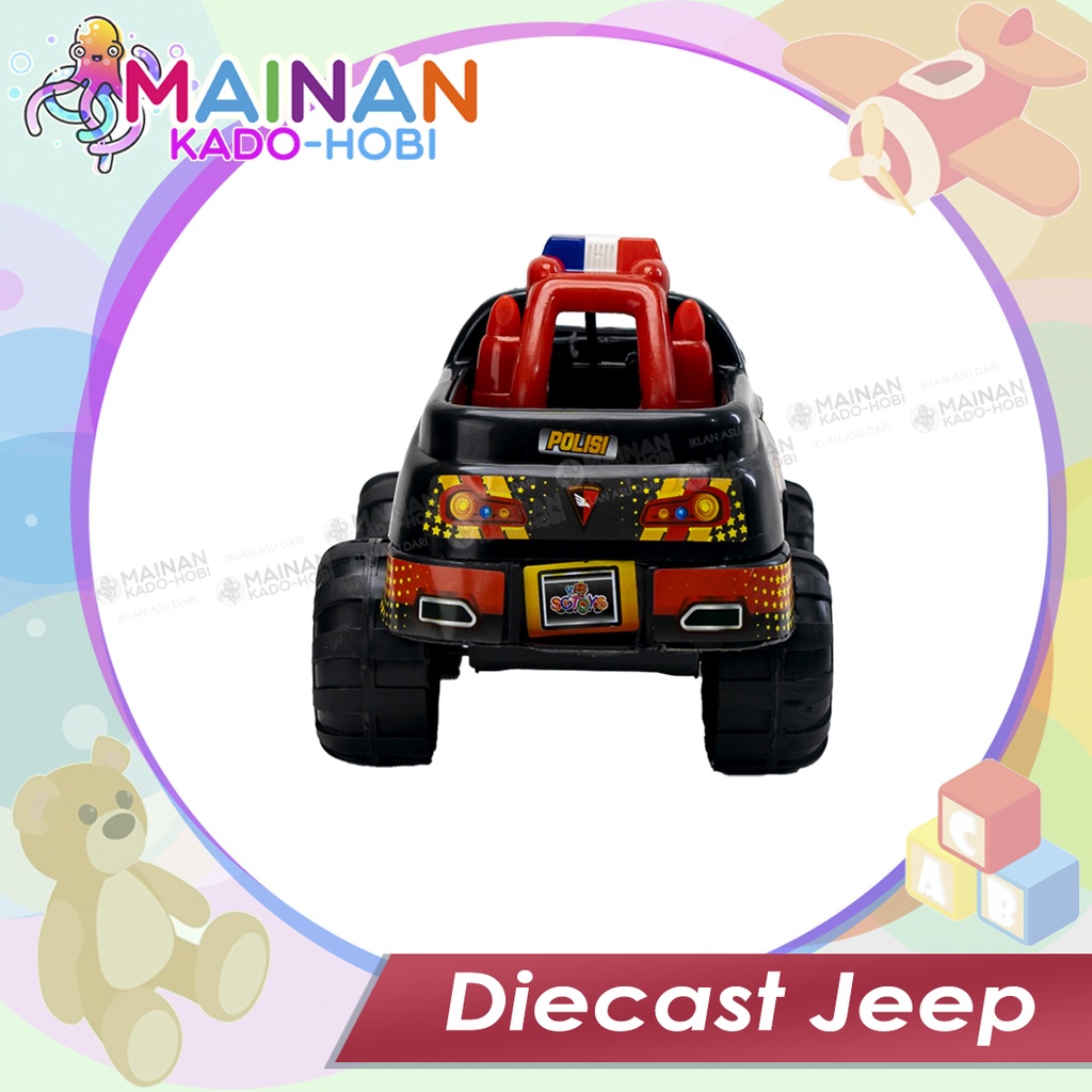 KOLEKSI MAINAN ANAK DIECAST MINIATUR MOBIL TRUCK JEEP POLICE