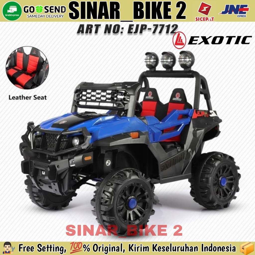 Mobil Mobilan EXOTIC EJP 7712 JEEP Jok Kulit Remote Mainan Anak &amp; EJP 7702.7732