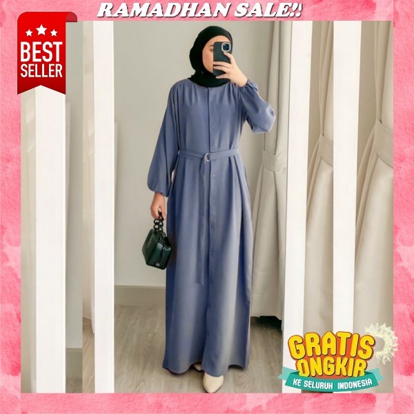Baju Gamis Syari Syar'I Terbaru Keren Modern, Warna Cerah Ceria, Adem Nyaman, Eticha Ayumi 220 Gamis