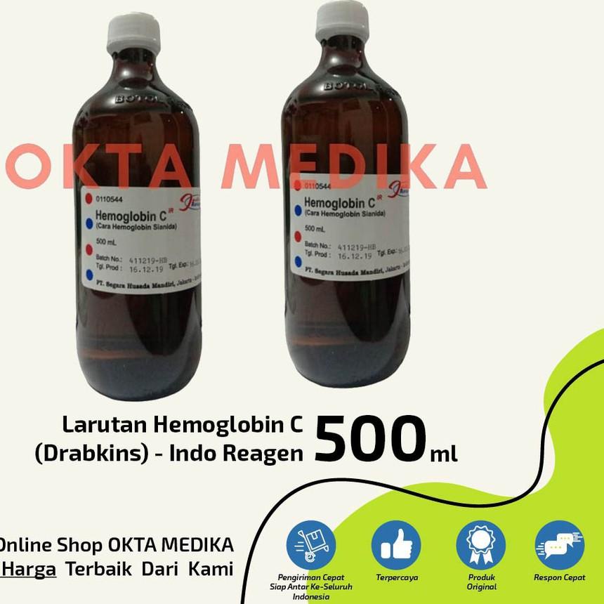 ✳ INDOREAGEN - LARUTAN HEMOGLOBIN C (DRABKINS) 500ML ☚