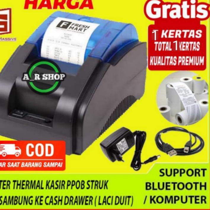 ➣ Printer Blutut Bluetooth mini portable thermal all in one Suport MokaPos Alat Mesin Print Asli Ori