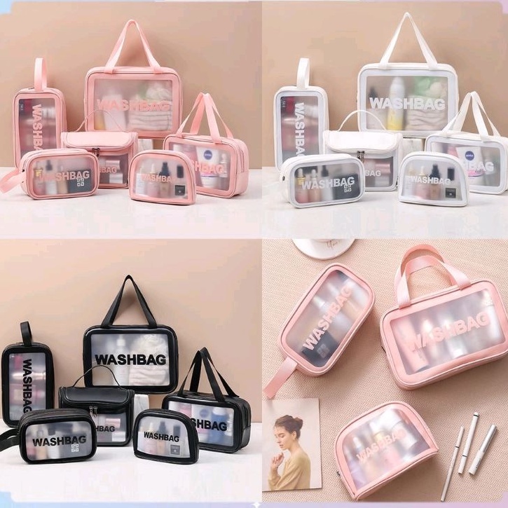 Tas Kosmetik Transparant washbag Pouch Travel Make Up