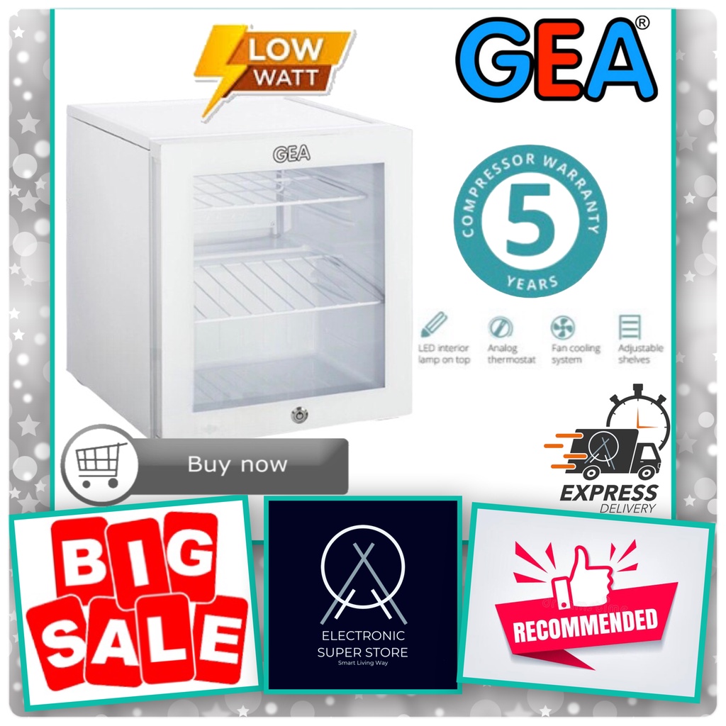 SHOWCASE CHILLER PORTABLE MINI GEA EXPO-50 EXPO50 EXPO 50 DOUBLE LAYER GLASS 50L SUPER COOLING CHILL