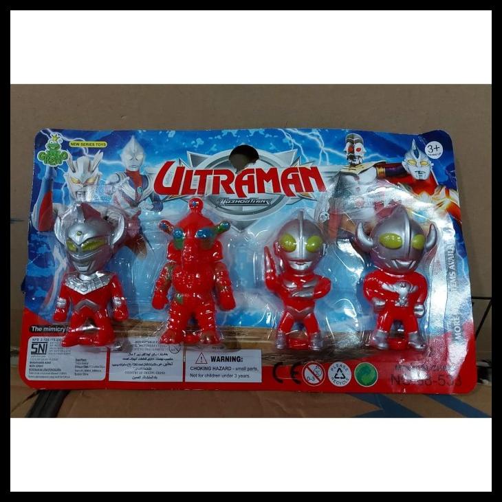 J0157 Mainan Ultraman Set Isi 4Pcs Mainan Robot Ultraman Kecil Mini