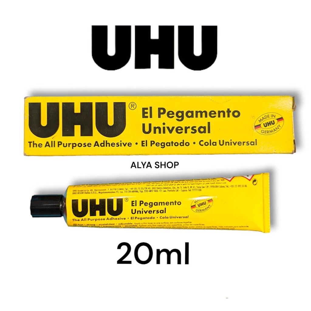 UHU 20ML THE ALL PURPOSE ADHESIVE / LEM CAIR UHU 20 ML SERBAGUNA