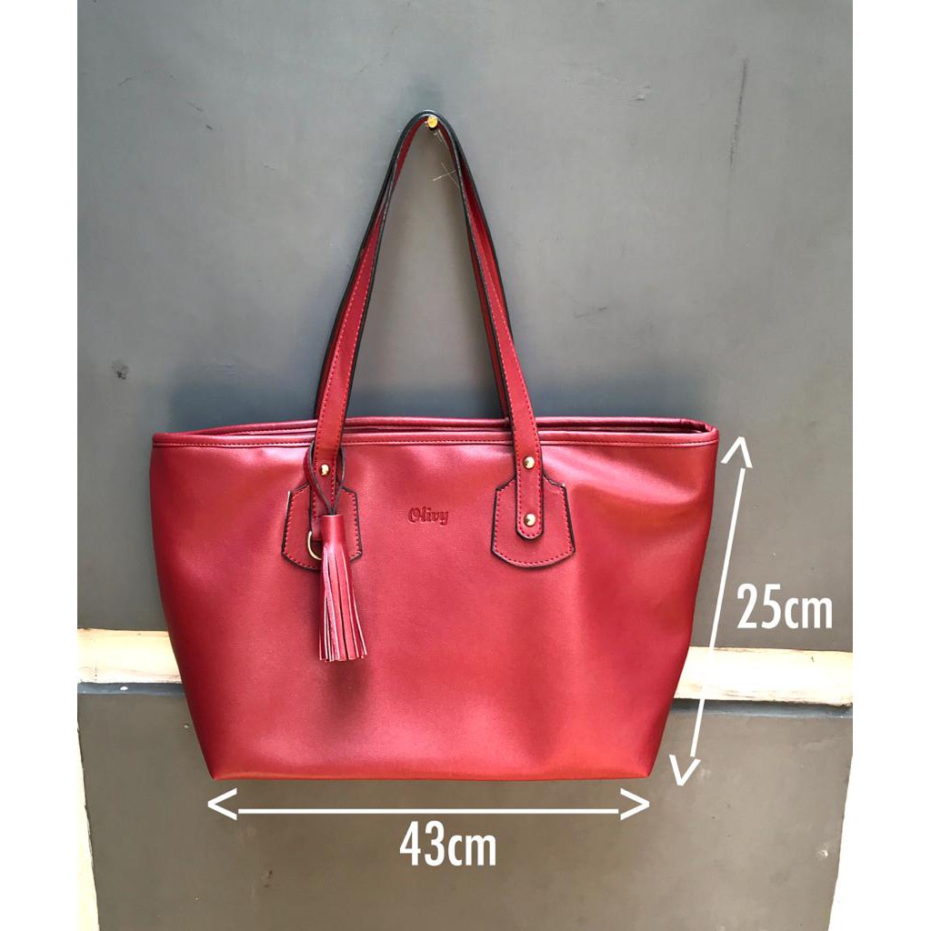 COD PROMO!!! AURA by Olivy Tas Wanita Totebag or Shoulder Bag SlingBag Wanita Tas Selempang / Tas Bahu / Tas Viral Kekinian Terbaru / Tas Kerja Wanita Premium Murah