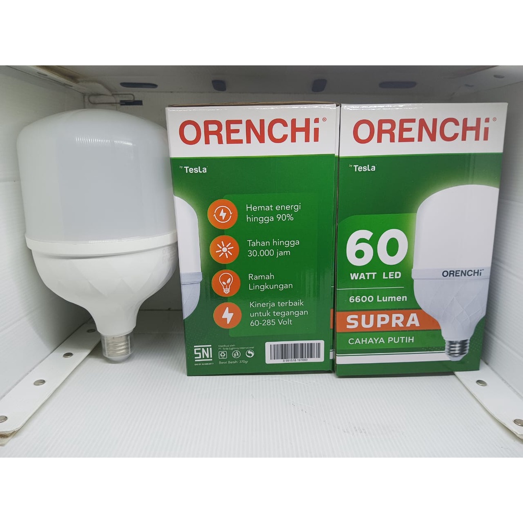 Lampu LED Orenchi Supra 5 Watt 10 Watt 15 Watt 20 Watt 30 Watt 45 Watt 45 Watt Cahaya Putih / Lampu Murah Supra 5Watt 10 Watt 15Watt 20Watt 30Watt 45Watt SNI