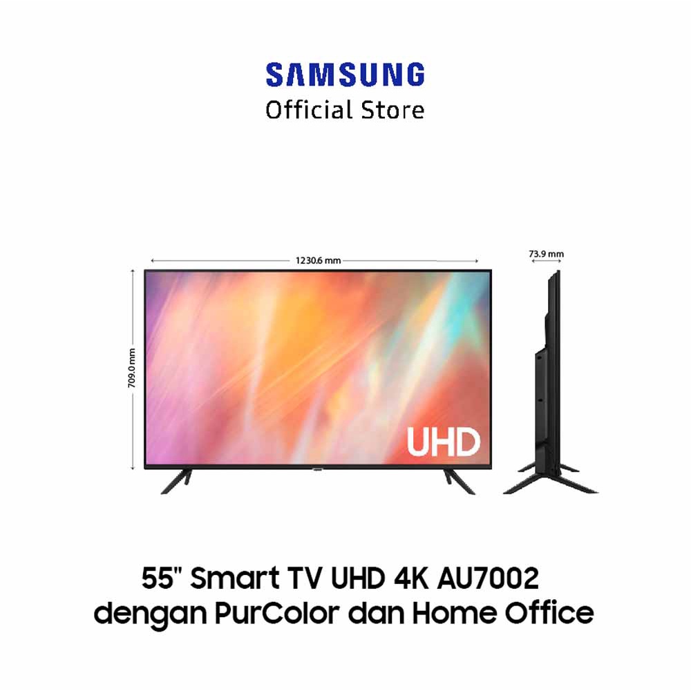 LED SAMSUNG 43 Inch Crystal UHD 4K Smart TV UA43AU7002KXXD PurColor