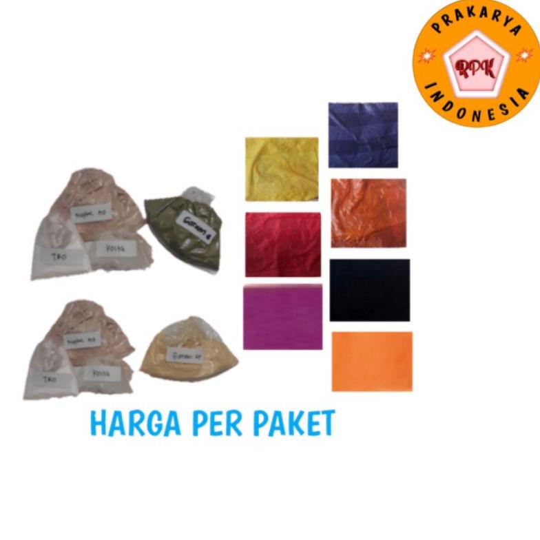 

[TKI] Pewarna kain Napthol lengkap 25gram per set(naptol, kostik, garam, Tro) Promo ⌒-