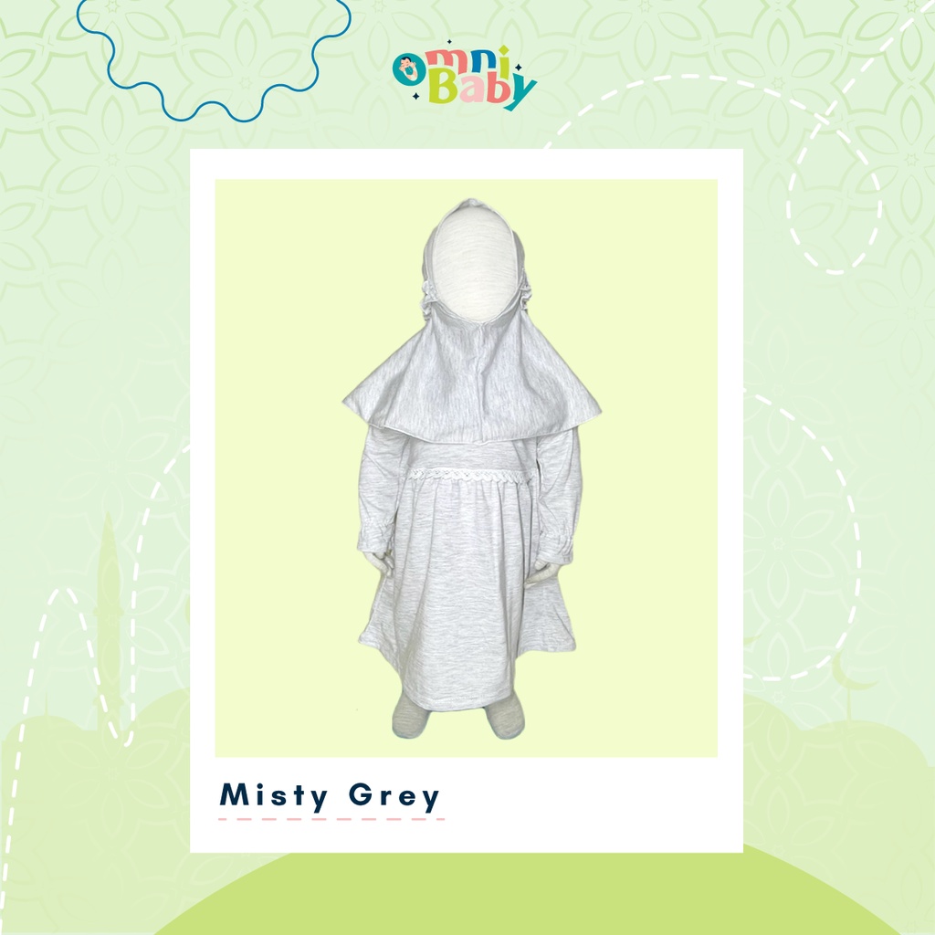 OmniBaby Gamis Bayi Perempuan 0-12 Bulan/ Pakaian Muslim Bayi Perempuan SNI