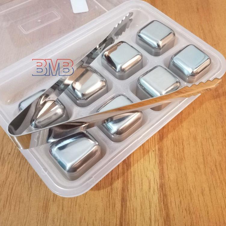 

✾SUPER DISKON♥ DELAPAN Es Batu dapat Capit Stainless Steel Ice Cube