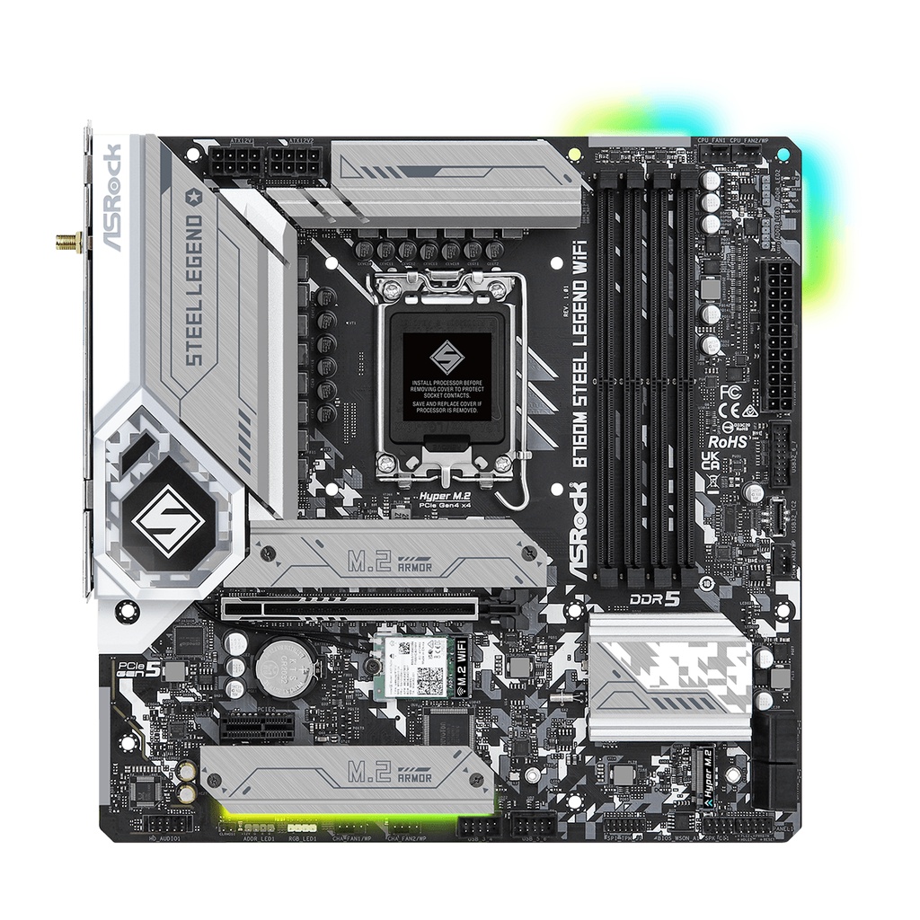 ASROCK B760M STEEL LEGEND | MOTHERBOARD INTEL LGA1700 DDR5 Micro ATX