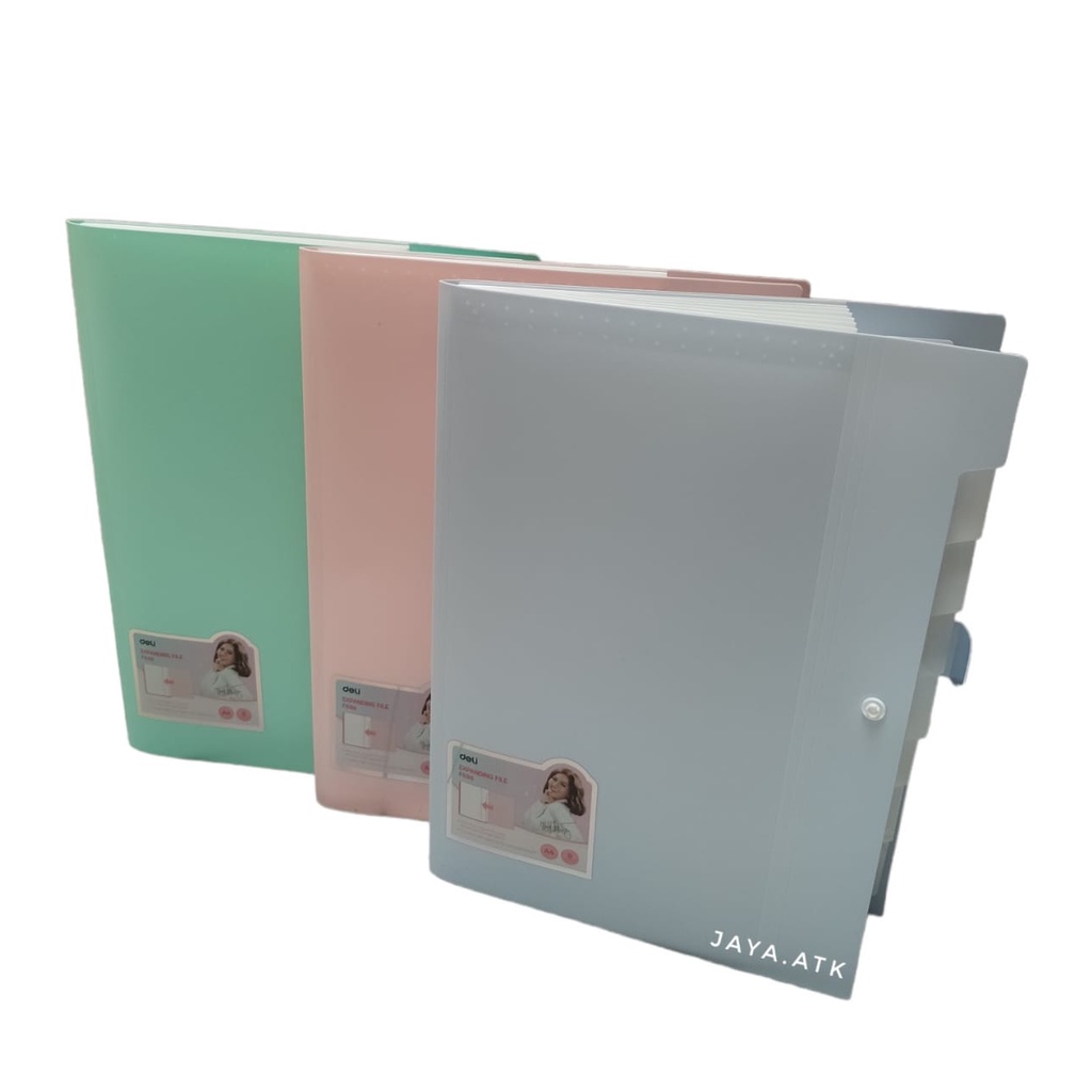 EXPANDING FILE A4 MAP SEKAT DOKUMEN DELI F698 WARNA PASTEL LUCU TAS ARSIP