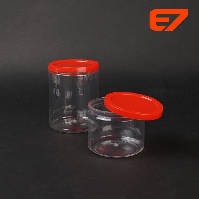 Botol Jar Fox 250ml/50ml + Tutup Plastik PET - Jar Plastik, Toples Bumbu
