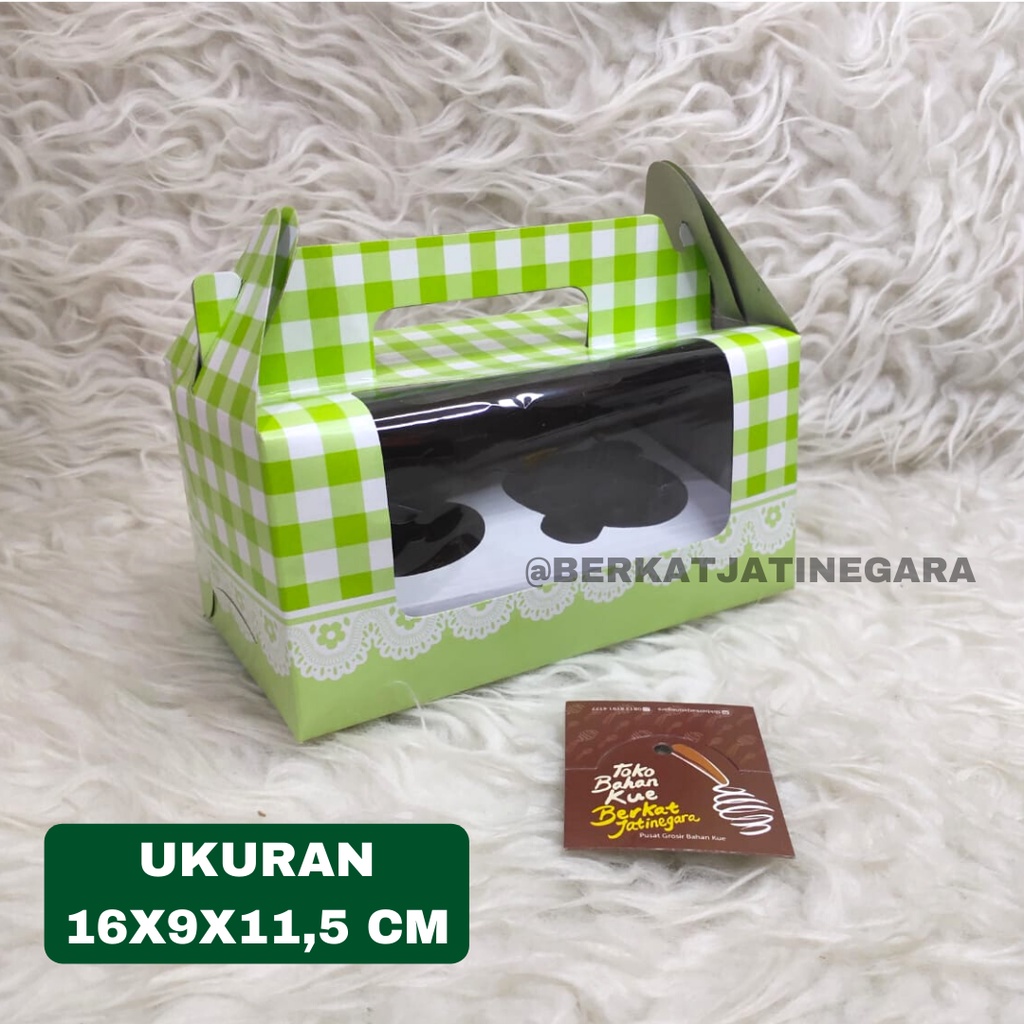 BOX CUP CAKE LUBANG 2 / BOX CUP CAKE BC2 / 10 PCS